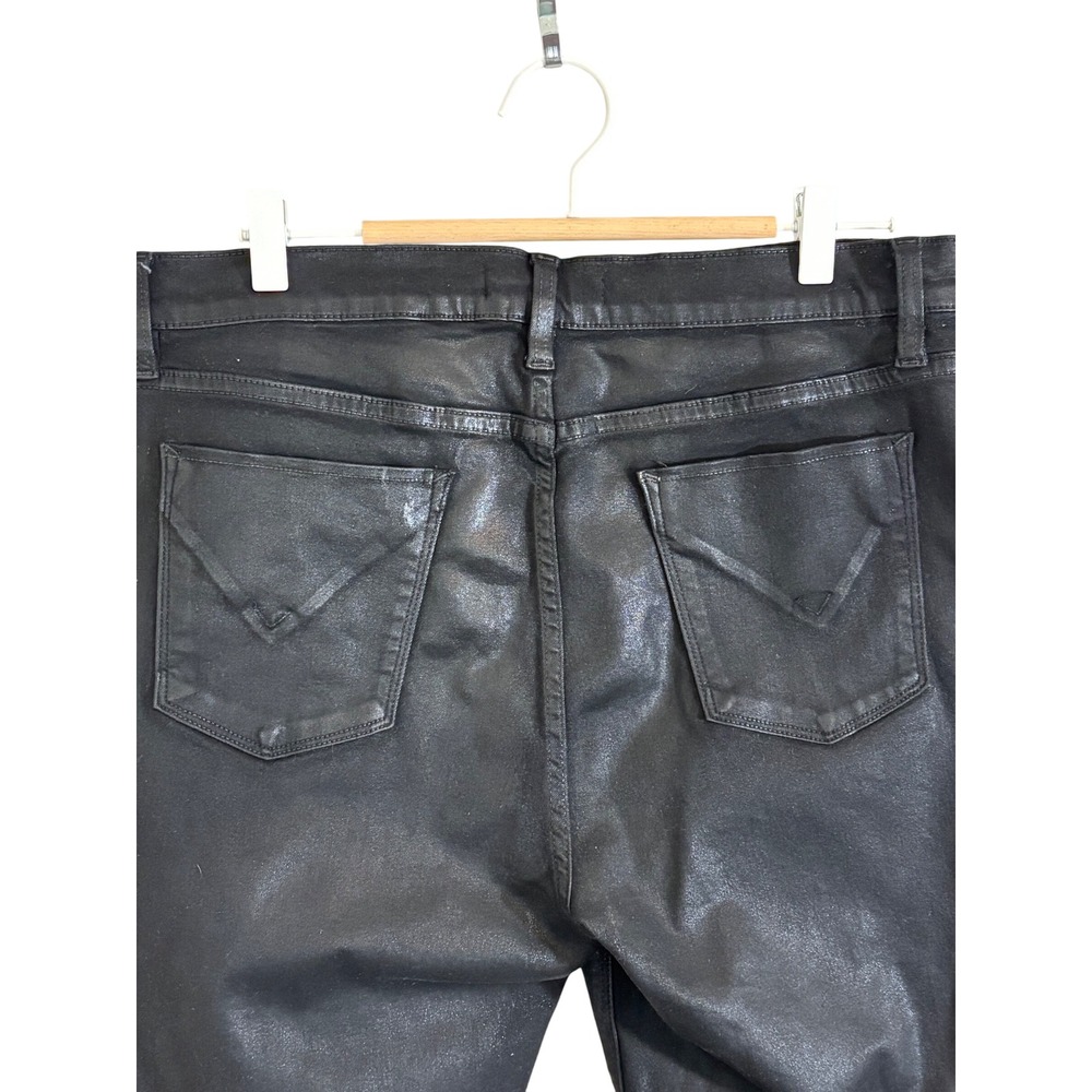 Hudson Nico Mid Rise Bootcut Coated Black Barbara Jeans Women's Size 34 - Picture 13 of 16